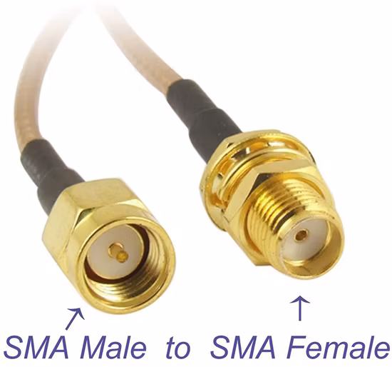 Cable de antena SMA macho a RP SMA hembra RF conjunto de cable coaxial de puente coaxial
