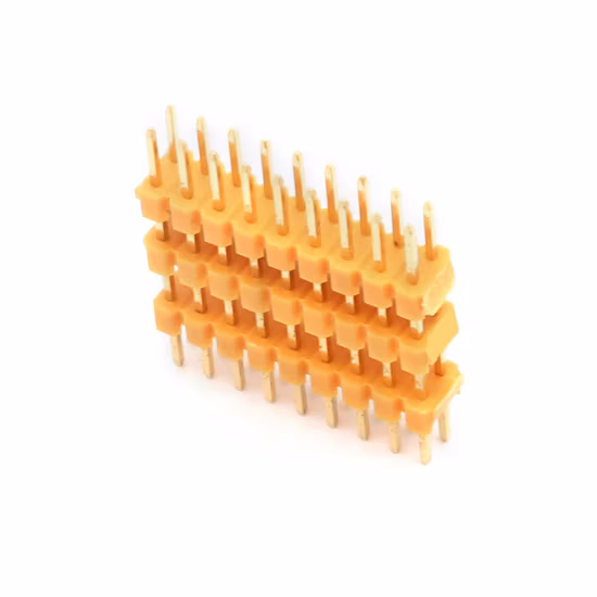 tipo conector de la INMERSIÓN del jefe del Pin de la echada de 2.54m m de la fila doble de la serie N 16 pines